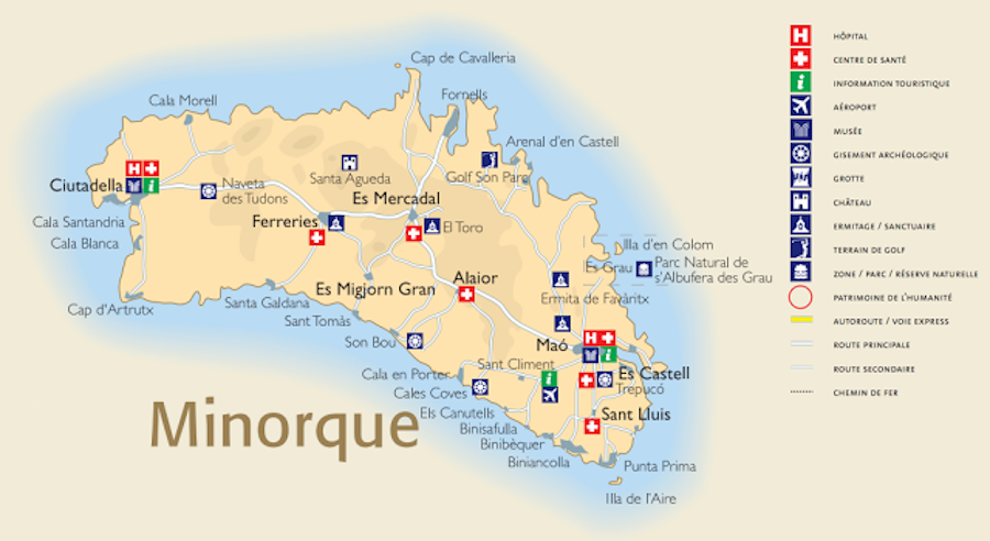 carte minorque