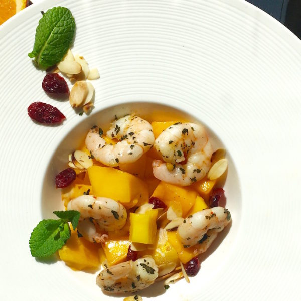 salade mangue crevettes