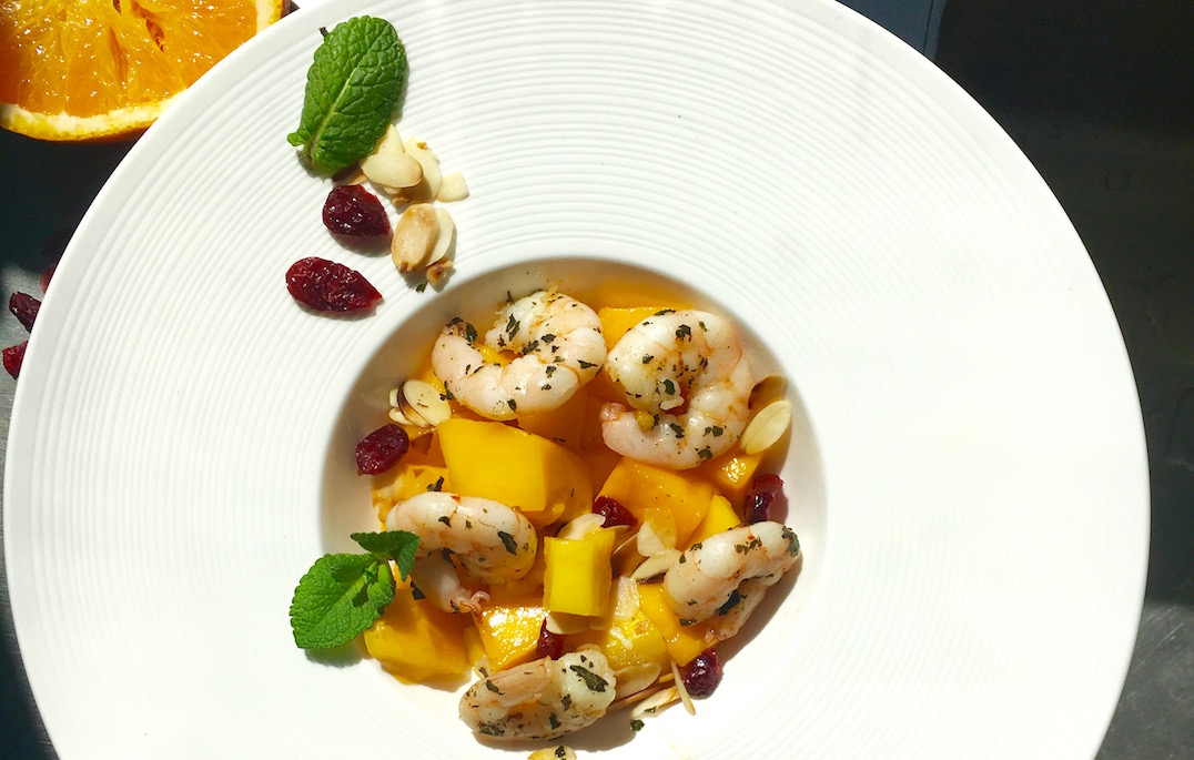 salade mangue crevettes