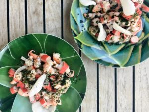 Une salade pour les crevettes