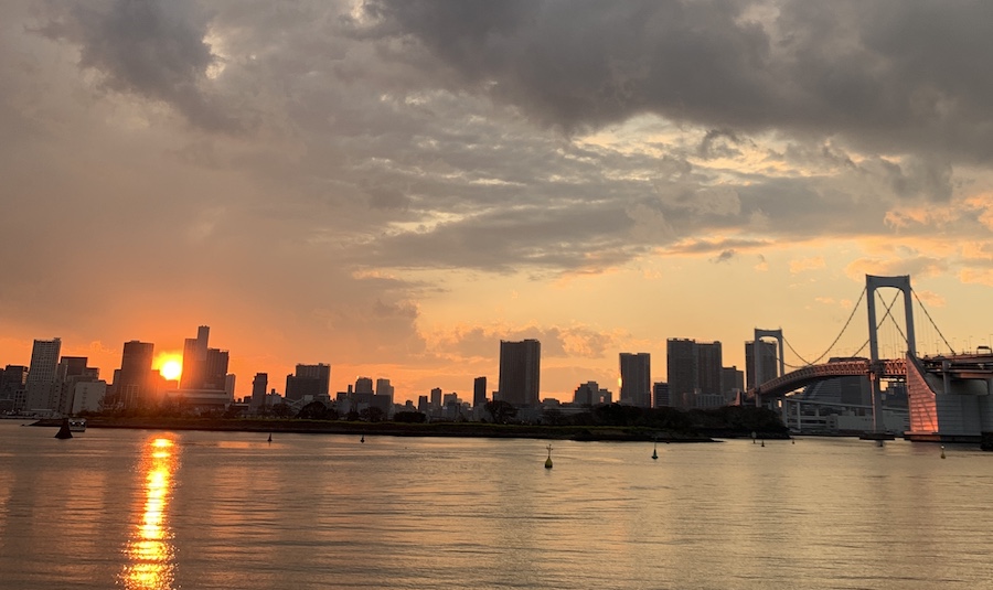 sunset Tokyo Rainbow Bridge