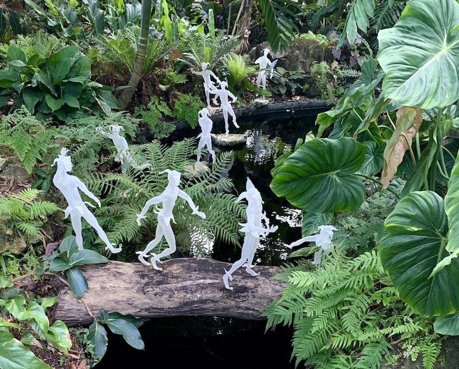 sculptures verre Naples garden