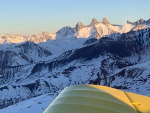 piloter Alpe d'Huez sunset