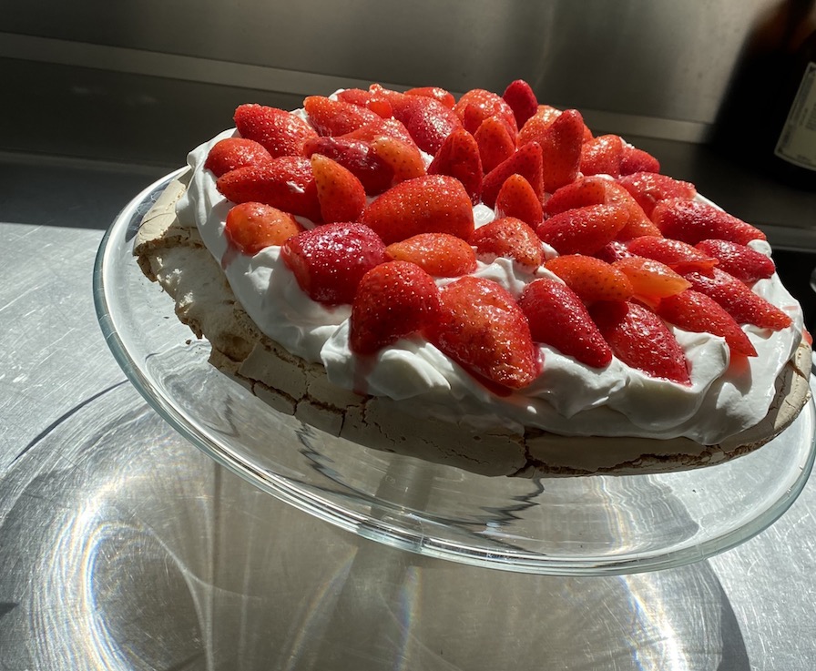 meringue aux fraises