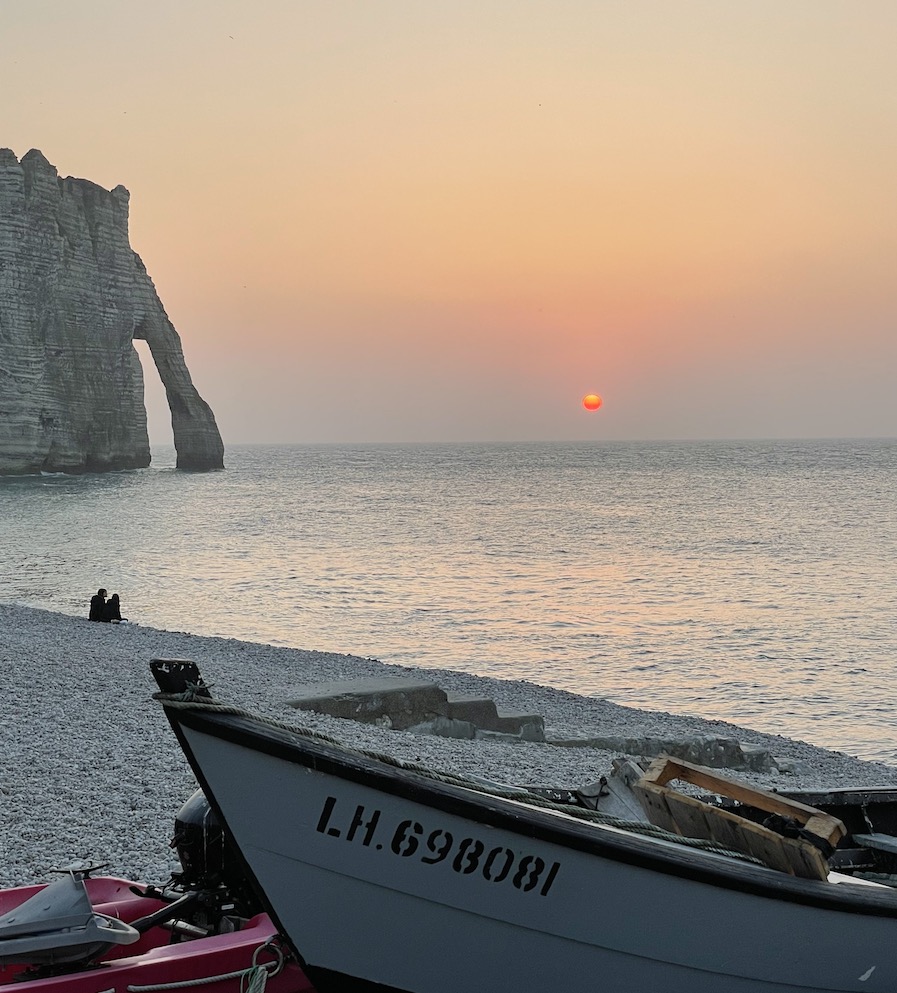 coucher de soleil escapade normandie mer