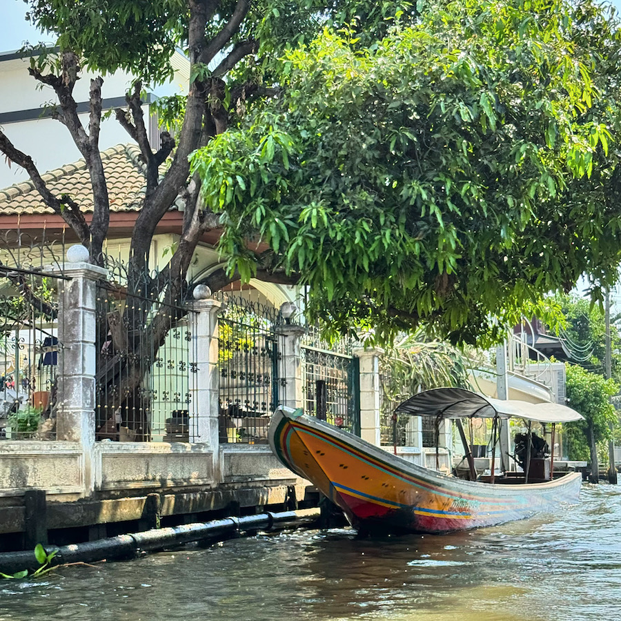 long tail boat Bangkok bateau canaux