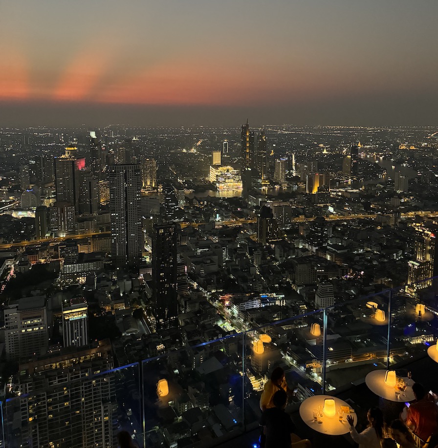 Bangkok vue sunset rooftop