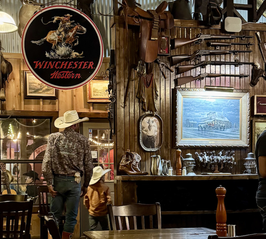 Texas cowboys road trip steakhouse