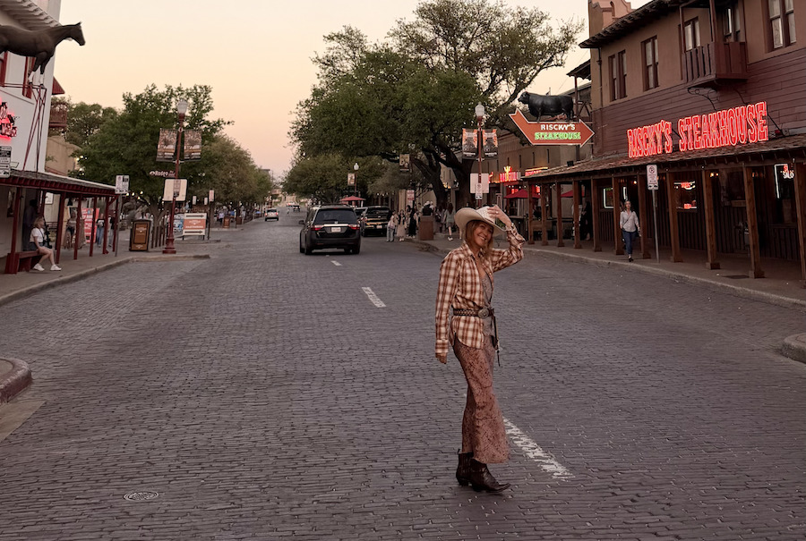 Texas road trip hotel cowgirl